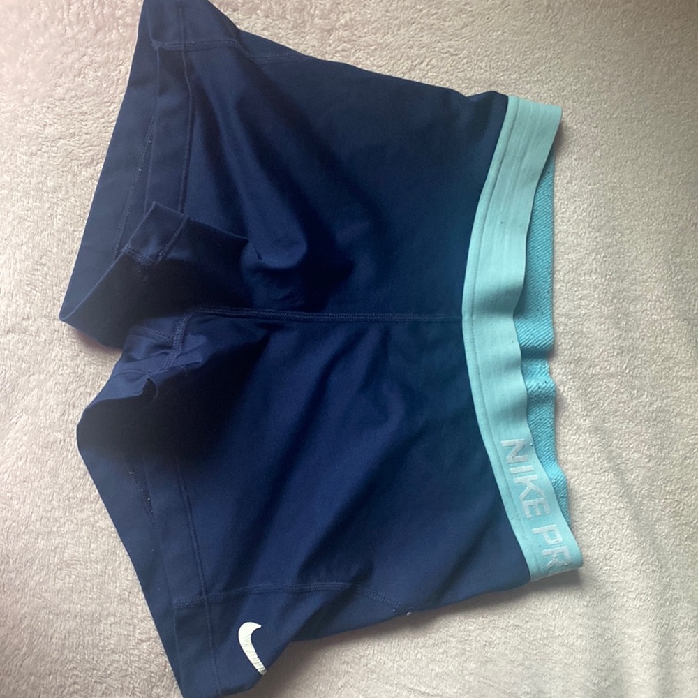 Blue nike pro shorts